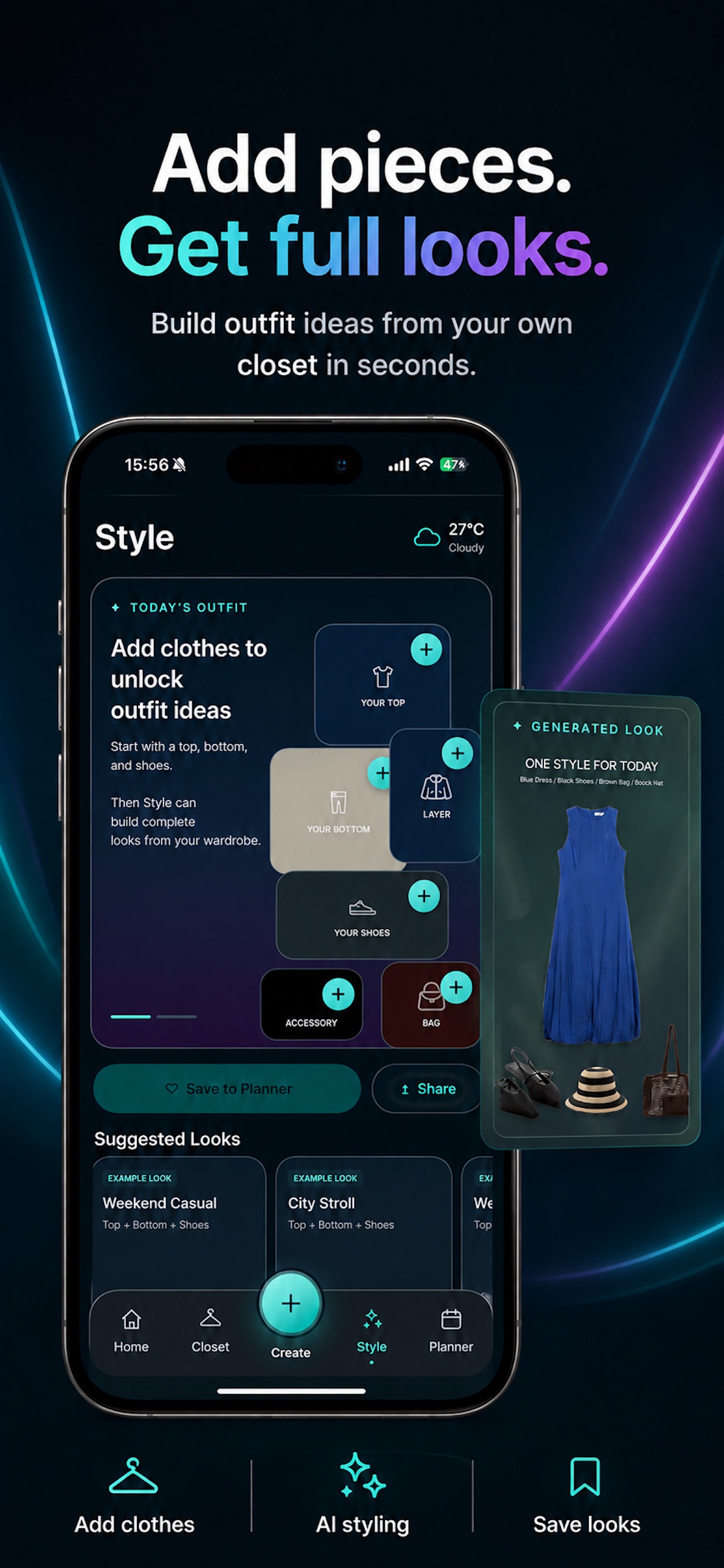Create complete looks from your own closet with Outfit Daily